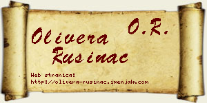 Olivera Rusinac vizit kartica